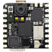 Kleine Schaltplatine mit verschiedenen elektronischen Bauteilen, darunter Sensoren und Chips, möglicherweise für Kameramodule.